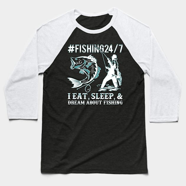 Merch fishing 247 Baseball T-Shirt by jmgoutdoors